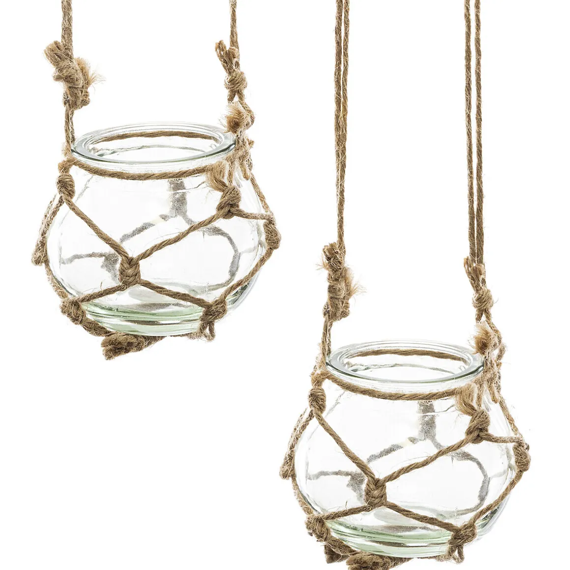 4 soliflores suspendus LED, verre