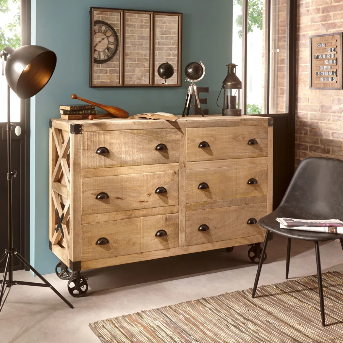 Buffet 6 tiroirs "Silas"