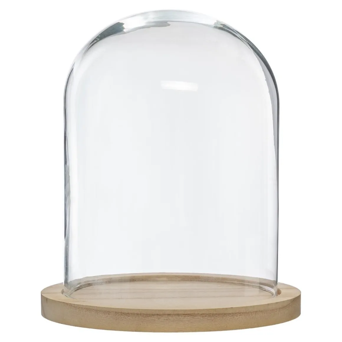 Cloche verre et bois