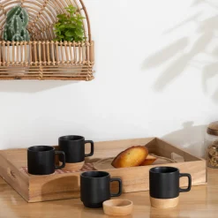 Coffret 4 tasses "Café de la place"