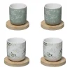 Coffret 4 tasses "Green Harmony"