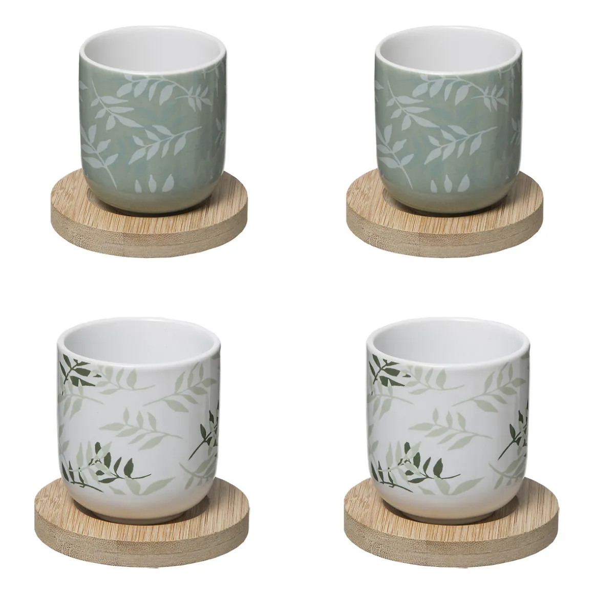 Coffret 4 tasses "Green Harmony"