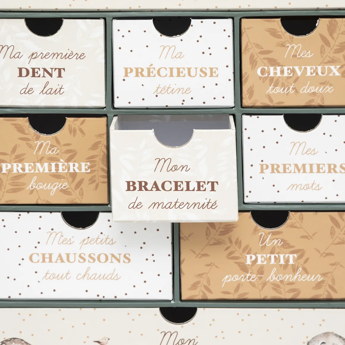 Coffret de naissance maison "Forêt"