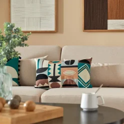 Coussin brodé "Malakite"