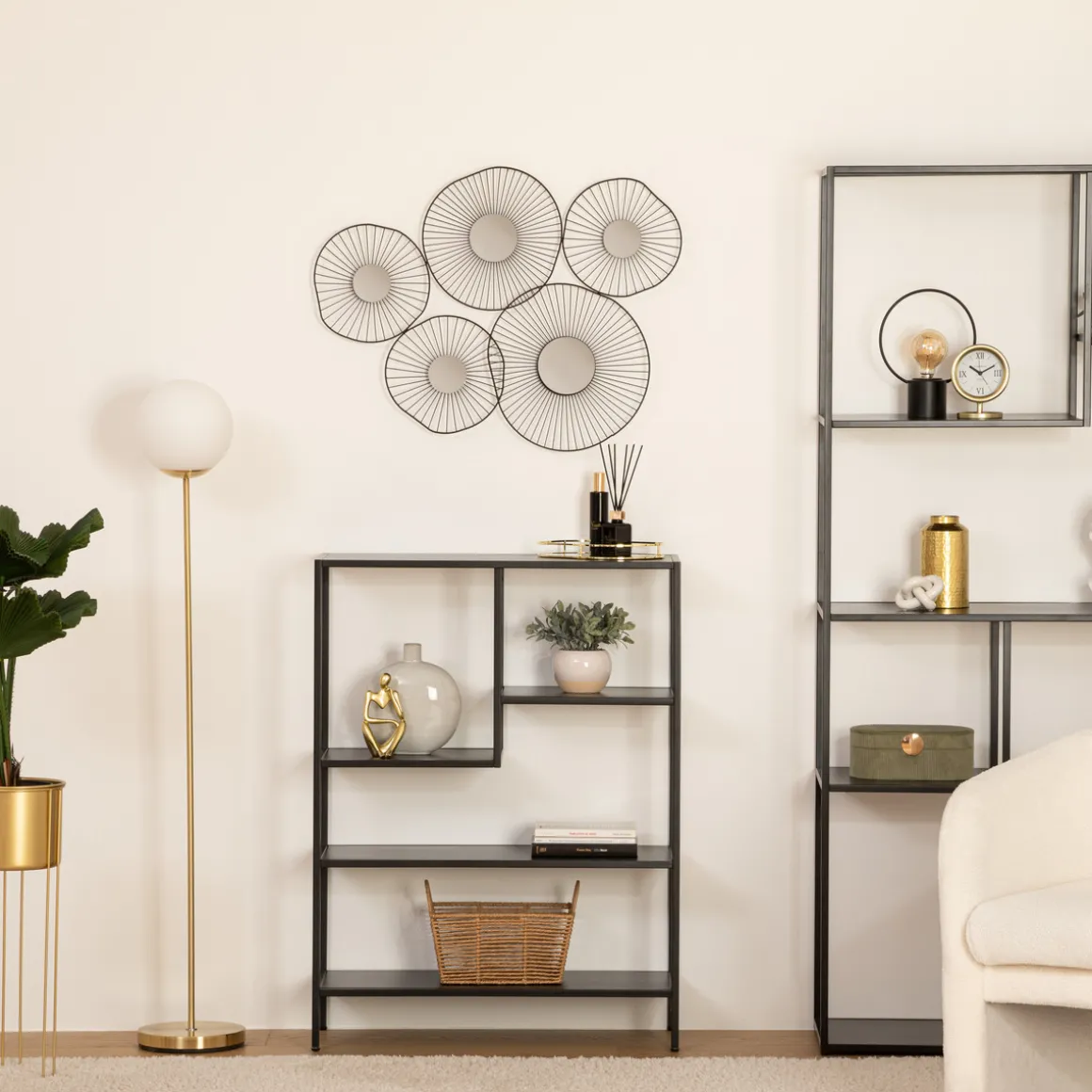 Déco murale 5 miroirs "Oli"