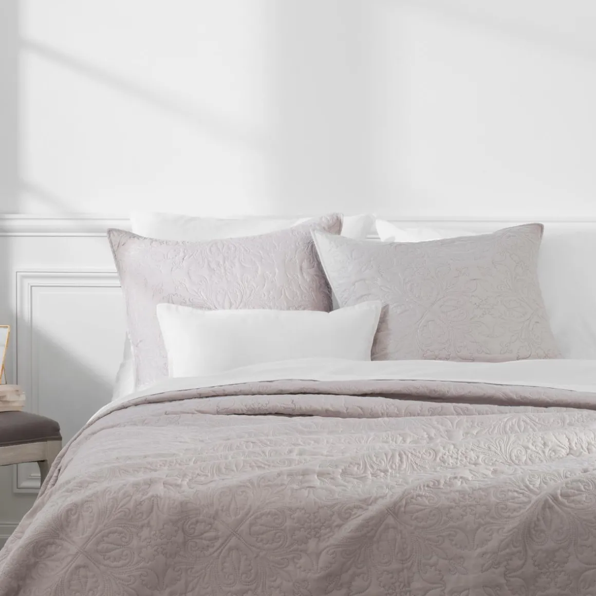 Dessus de lit, 2 taies "Arabesque"