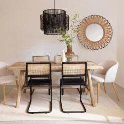 Ensemble table à manger extensible "Aeris" + 4 chaises "Slano"