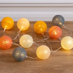 Guirlande LED 10 boules "Oya", pile