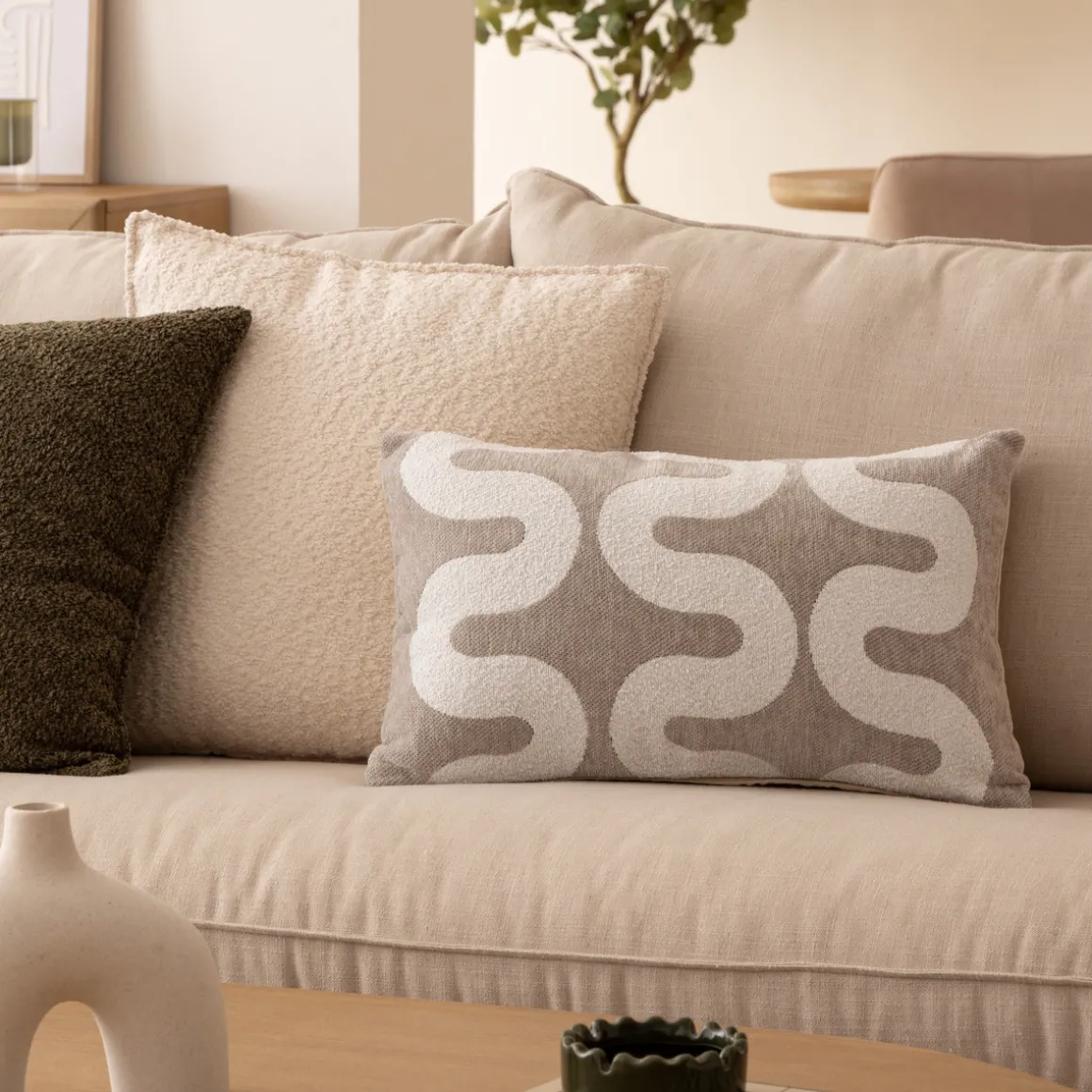 Housse de coussin "Jeni", chenille