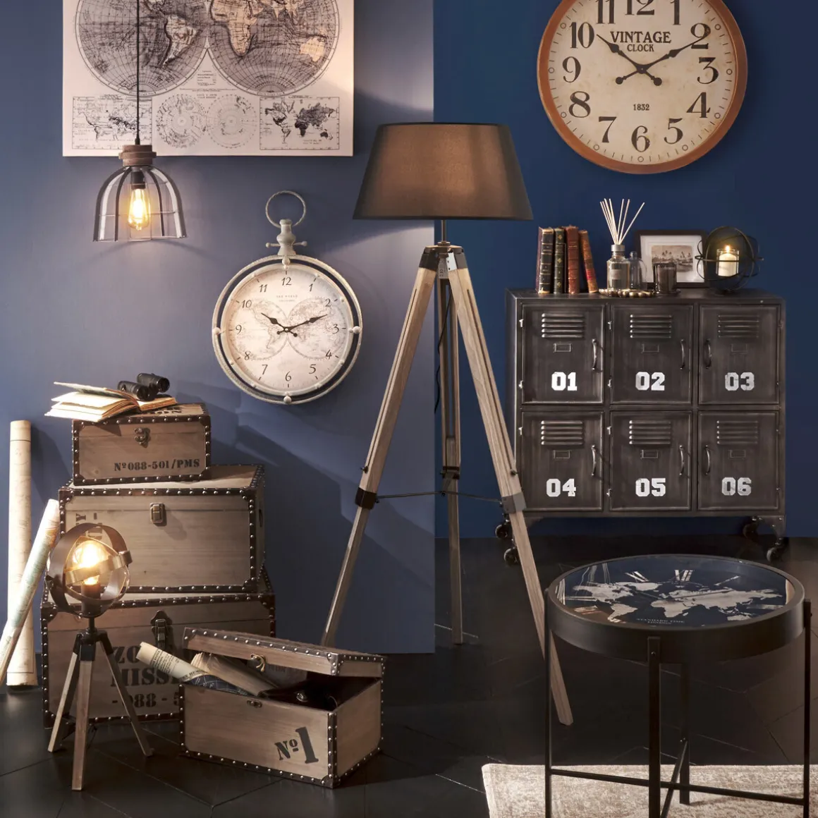 Lampadaire trépied "Runo"