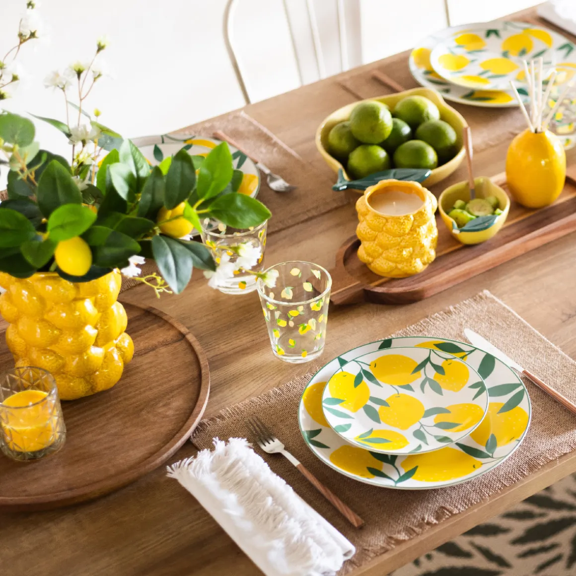 Lot de 6 assiettes dessert "Citron"