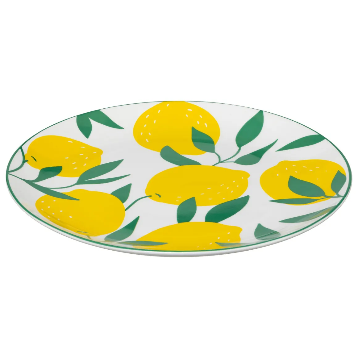 Lot de 6 assiettes plates "Citron"