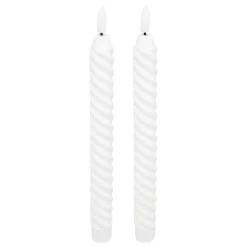 Lot de 2 bougies bâtons LED "Twist Aloe"