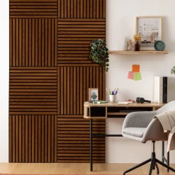 Lot de 4 panneaux décoratifs tasseaux bois Colva