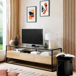 Lot de 3 panneaux décoratifs tasseaux bois Colva