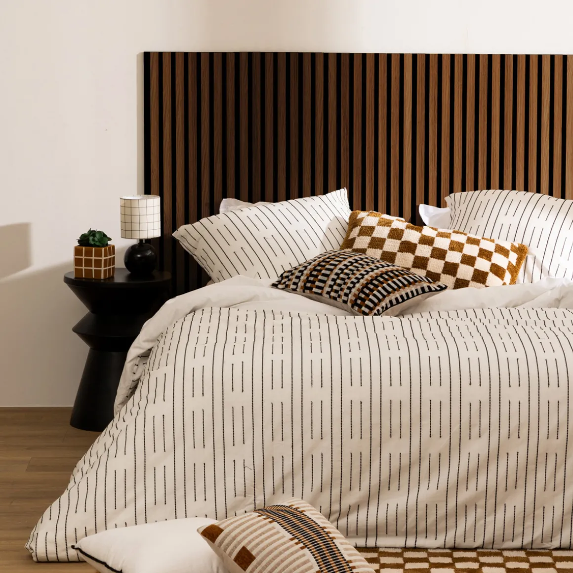 Lot de 3 panneaux décoratifs tasseaux bois Colva