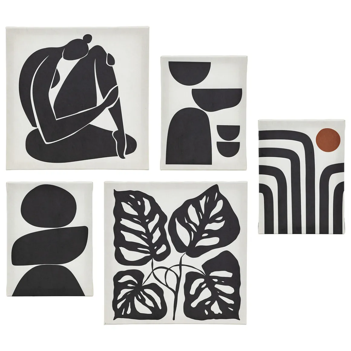 Lot de 5 toiles imprimées "Cynthia"