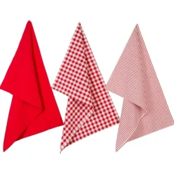 Lot de 3 torchons coton