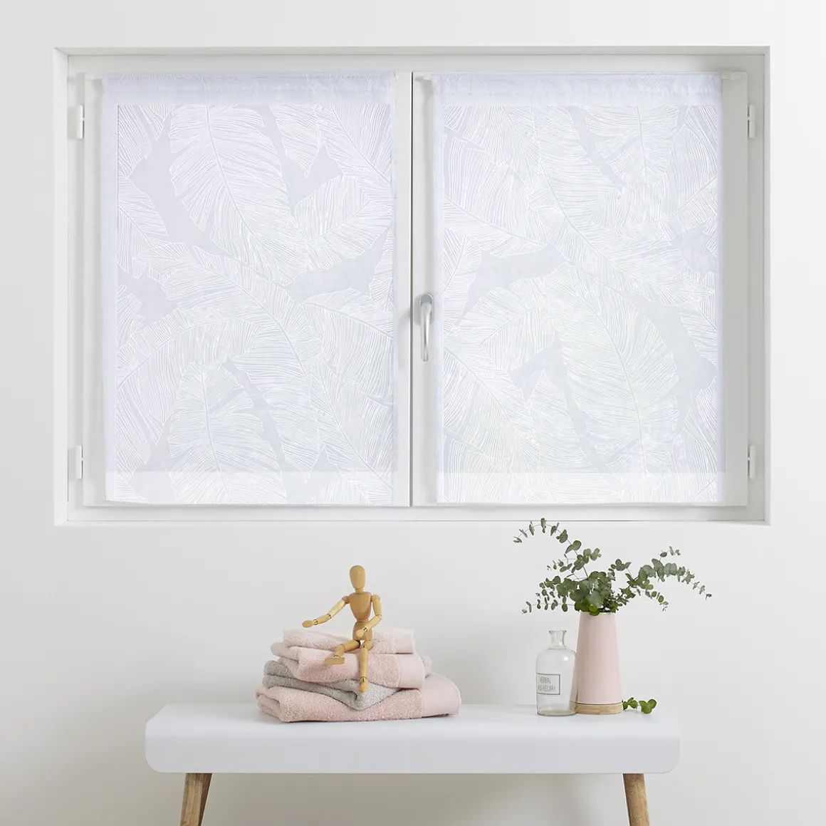 Lot de 2 voilages "Feuille"