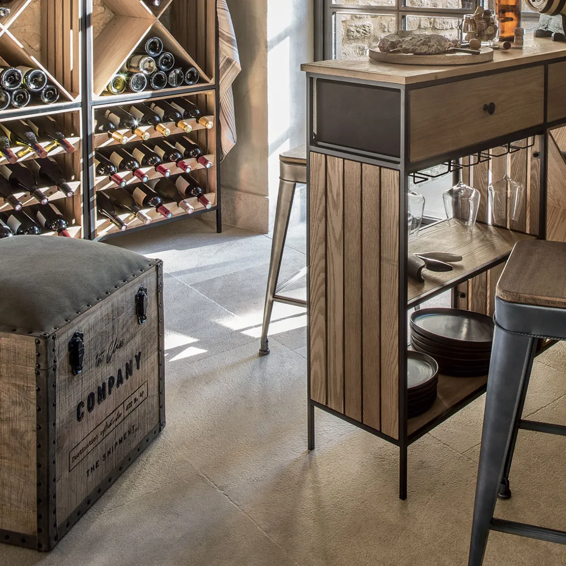 Malle pouf "Colonial"