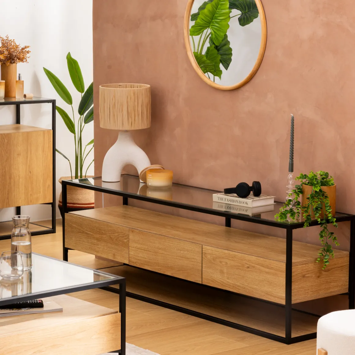 Meuble TV 3 tiroirs "Aldea"