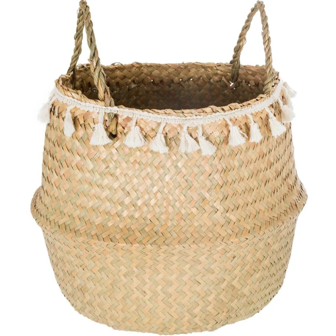 Panier, roseau et pompons