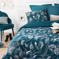 Parure de lit 3 pièces "Art Déco Paon"