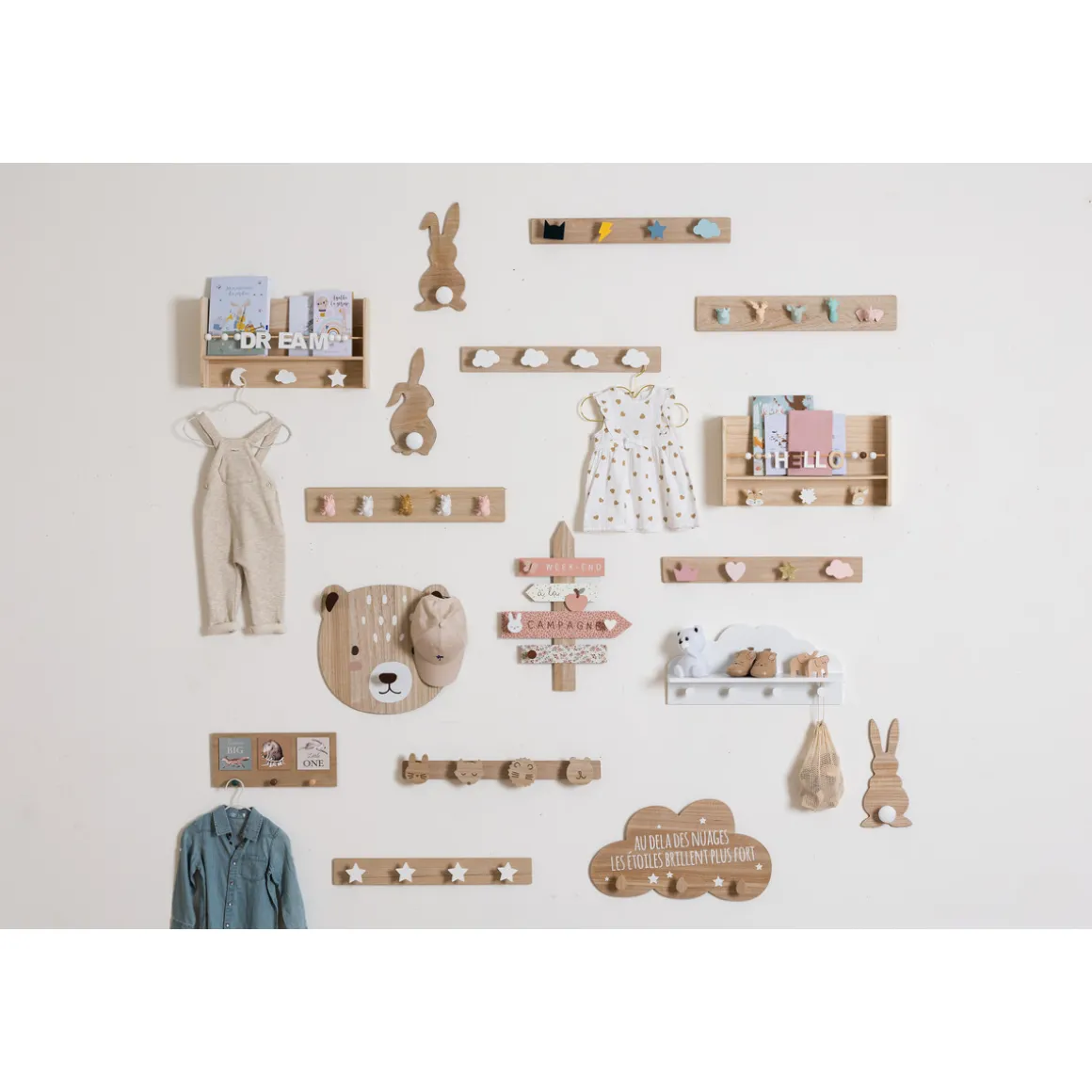 Patère enfant 3 crochets