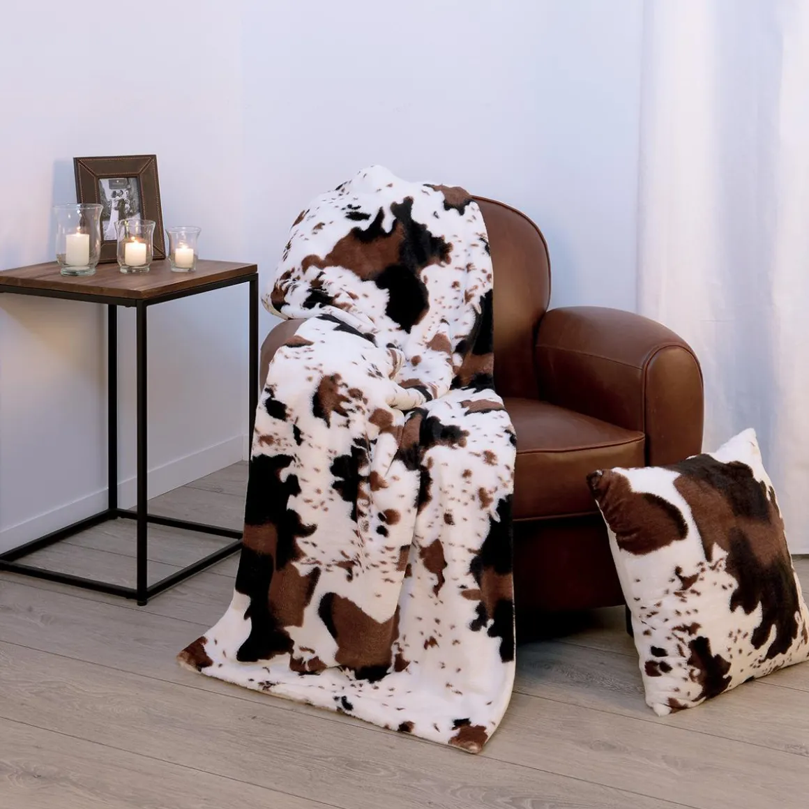 Plaid "3D Géo" fausse fourrure