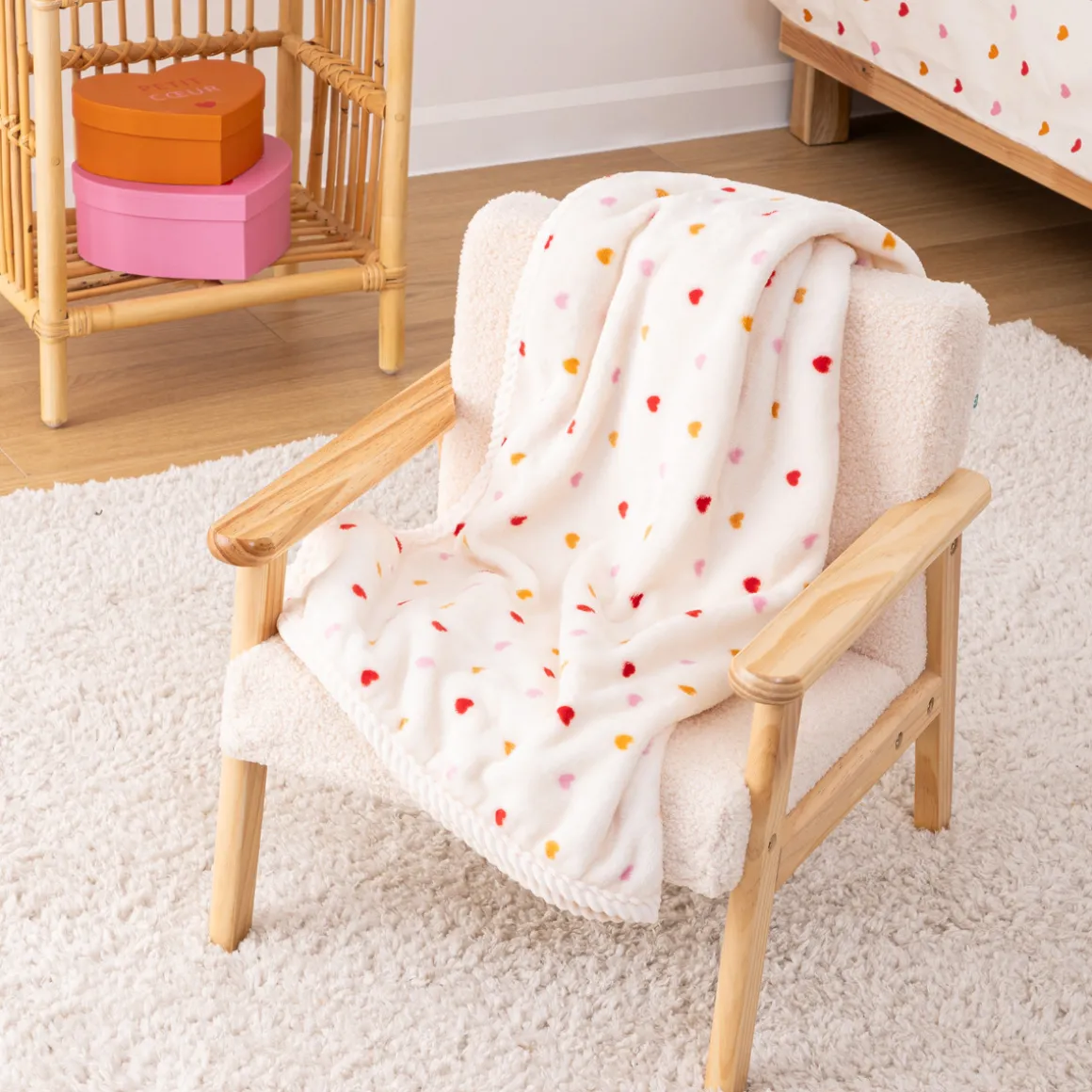 Plaid flanelle enfant "Amour"