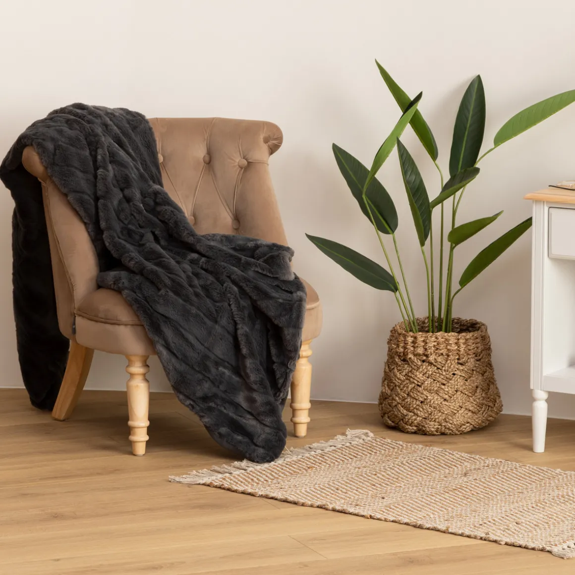 Plaid "Manoir" fausse fourrure