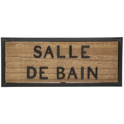 Plaque de porte bois