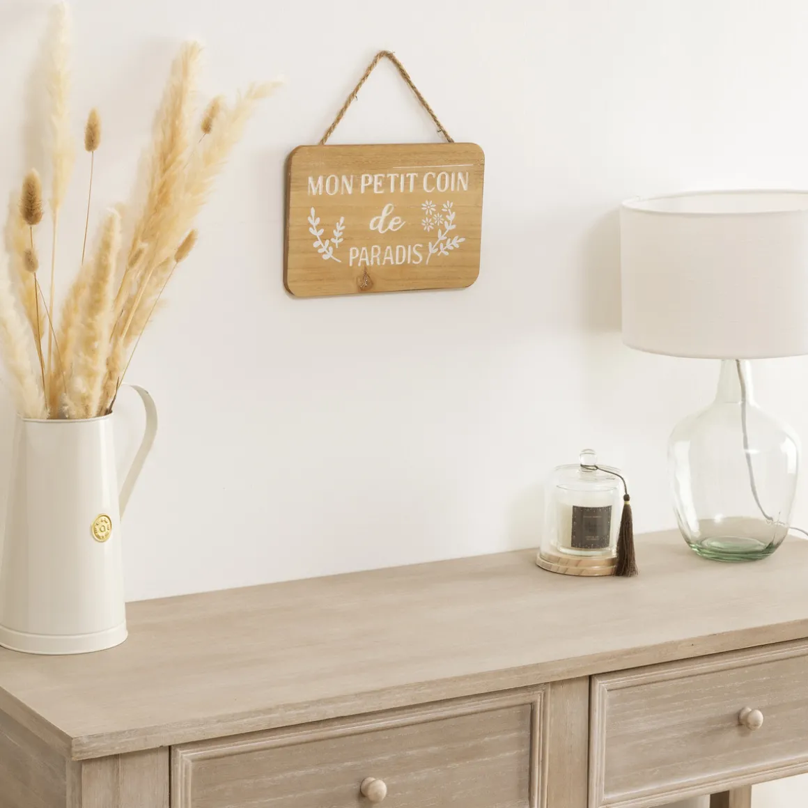 Plaque de porte bois "Krystel"