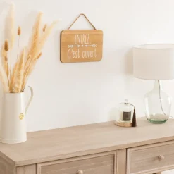 Plaque de porte bois