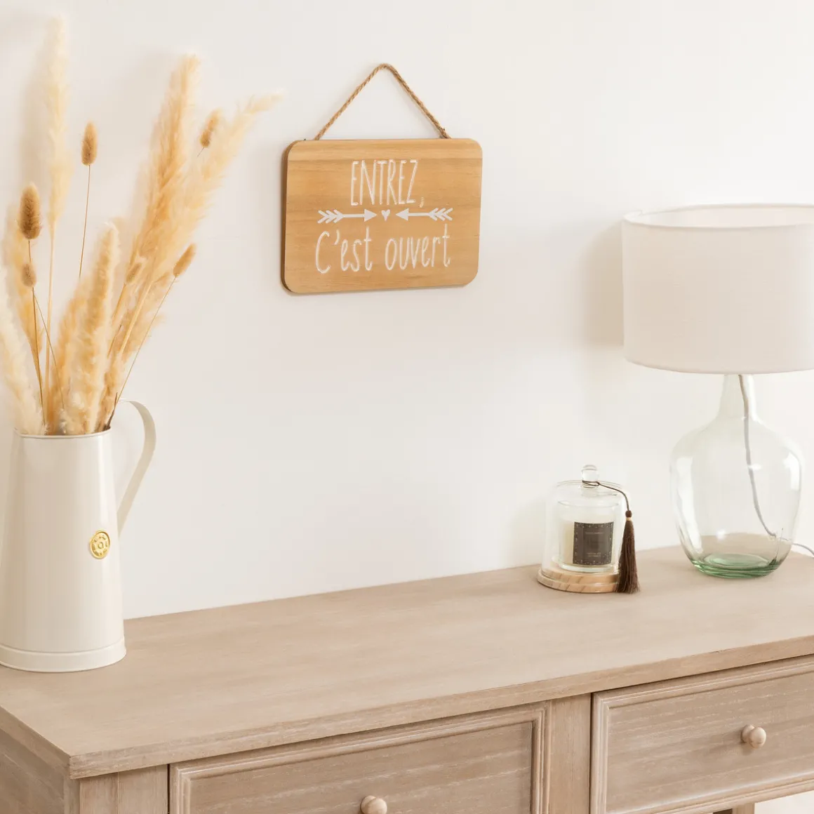 Plaque de porte bois "Krystel"