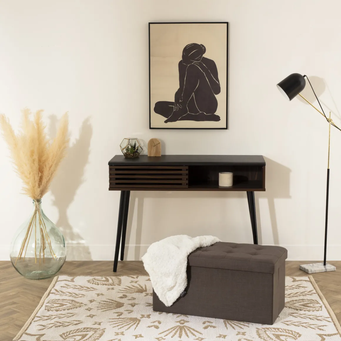 Pouf pliant double "Lysandre"