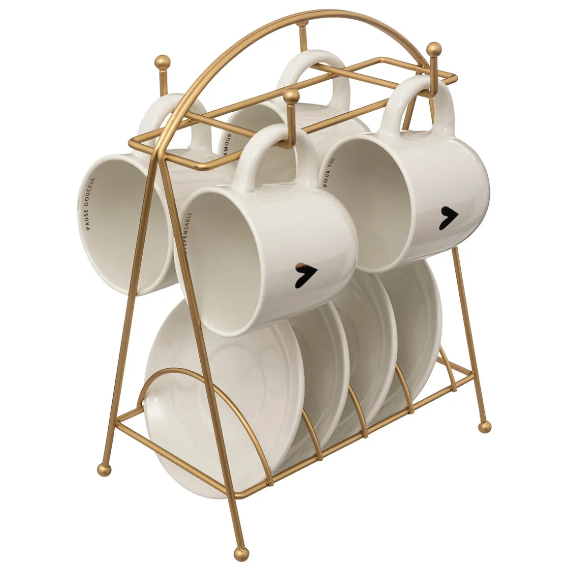 Rack 4 tasses "The floral"