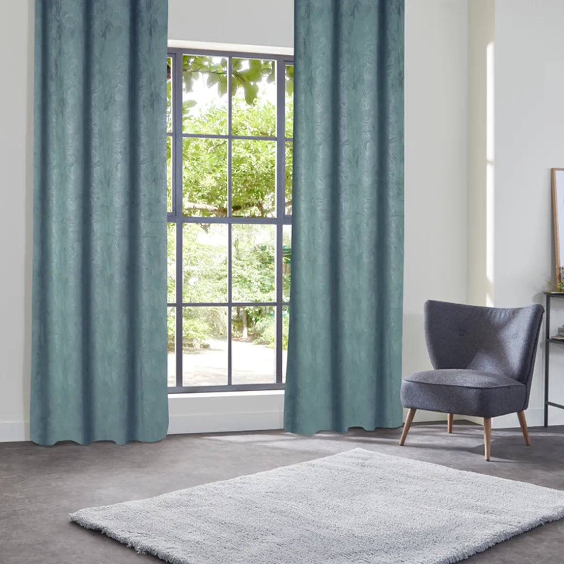 Rideau occultant effet velours "Fujo"