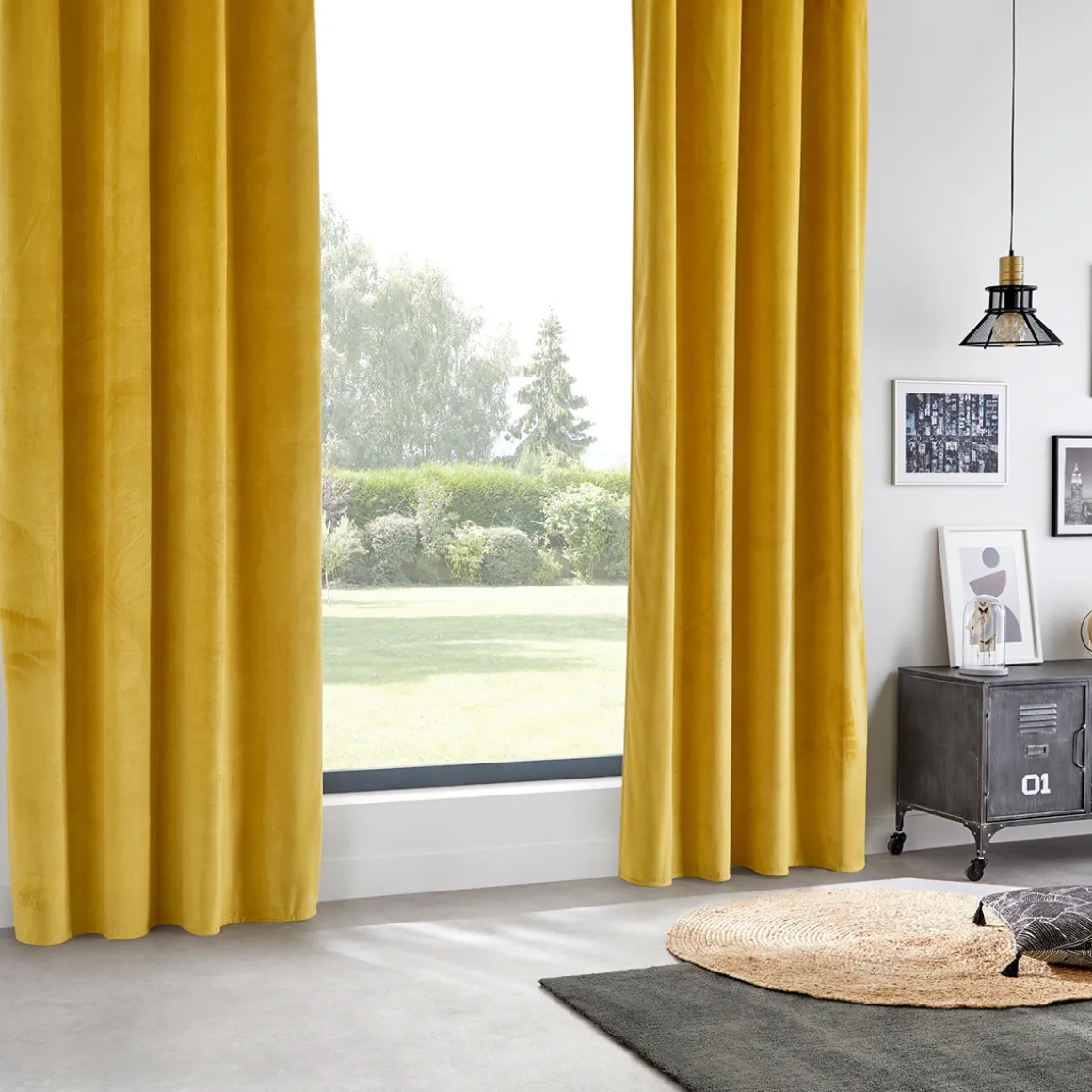 Rideau occultant velours