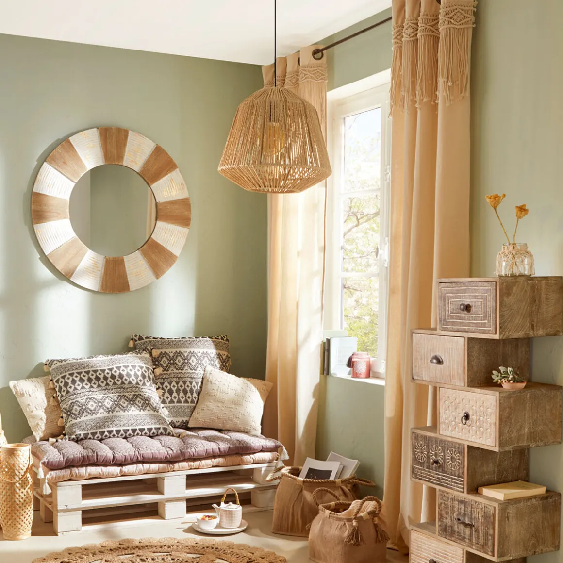 Rideau "Rituality" , macramé