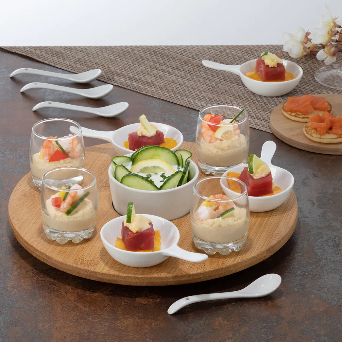 Set apéritif tournant 14 pièces