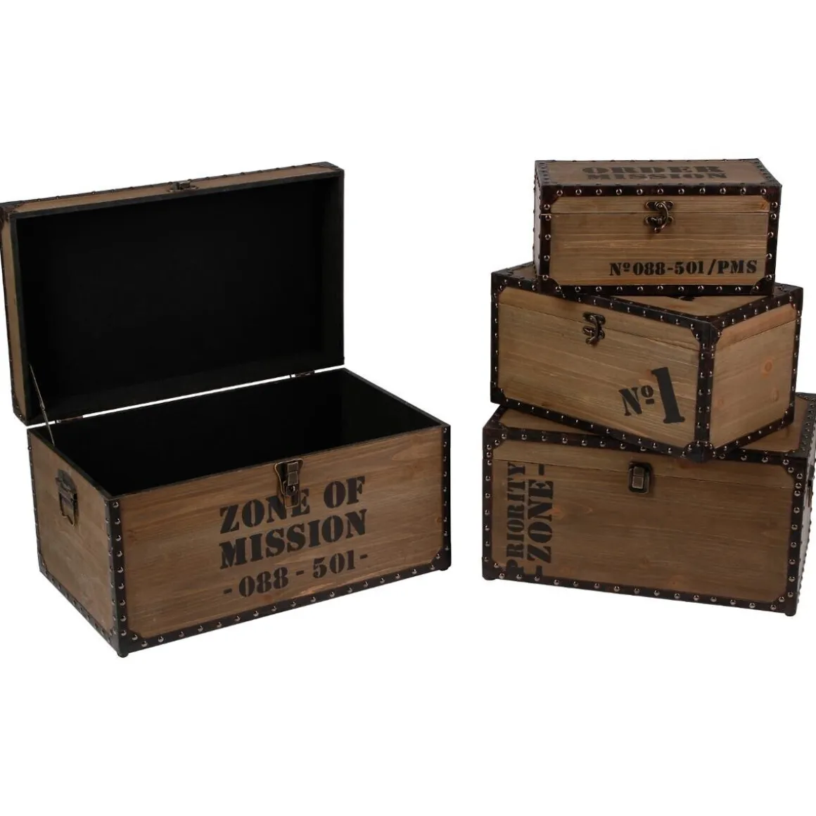 Set de 4 malles "Rétro Factory"