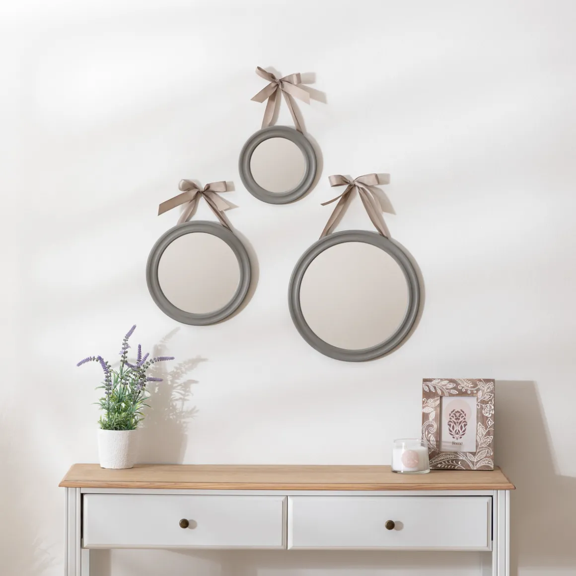 Set de 3 miroirs ronds "Alexia"