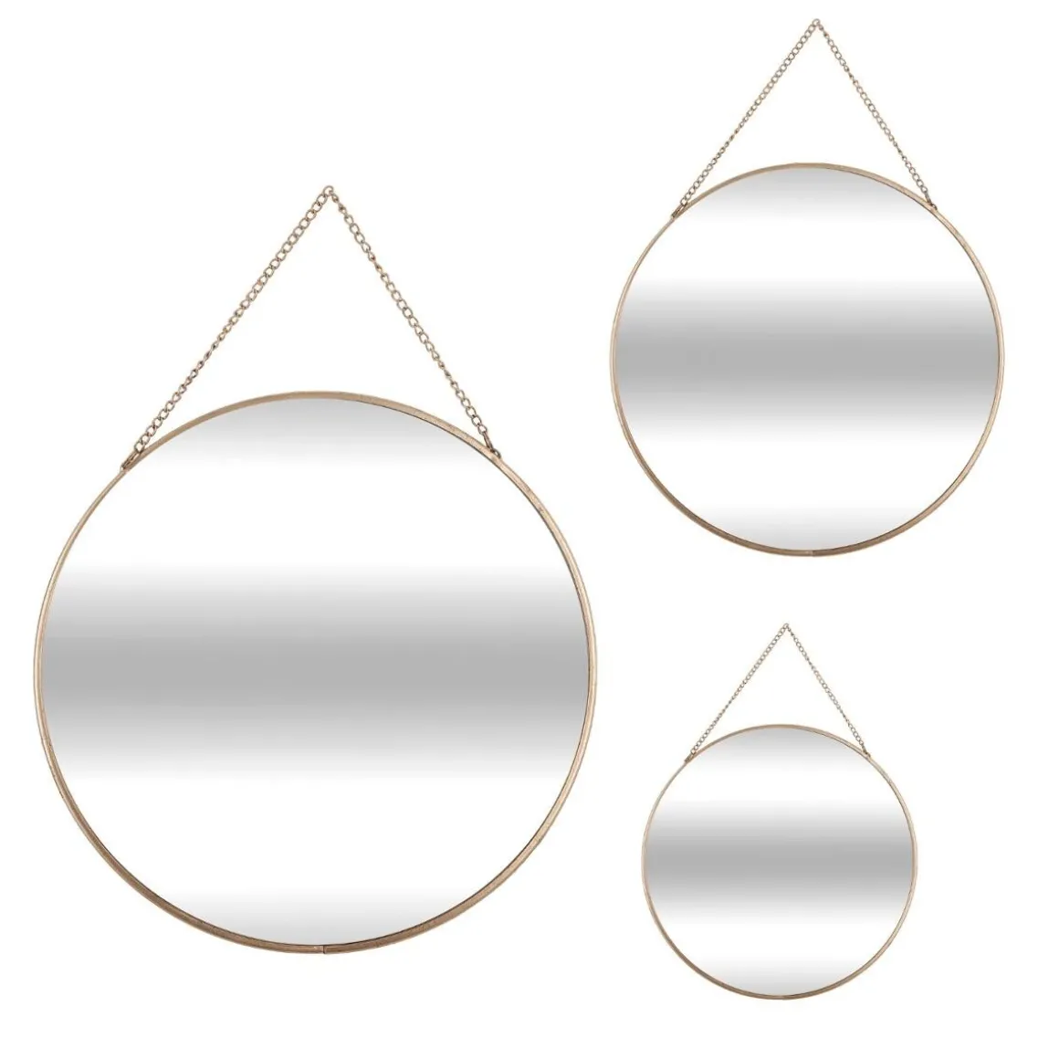 Set de 3 miroirs ronds "Leny"