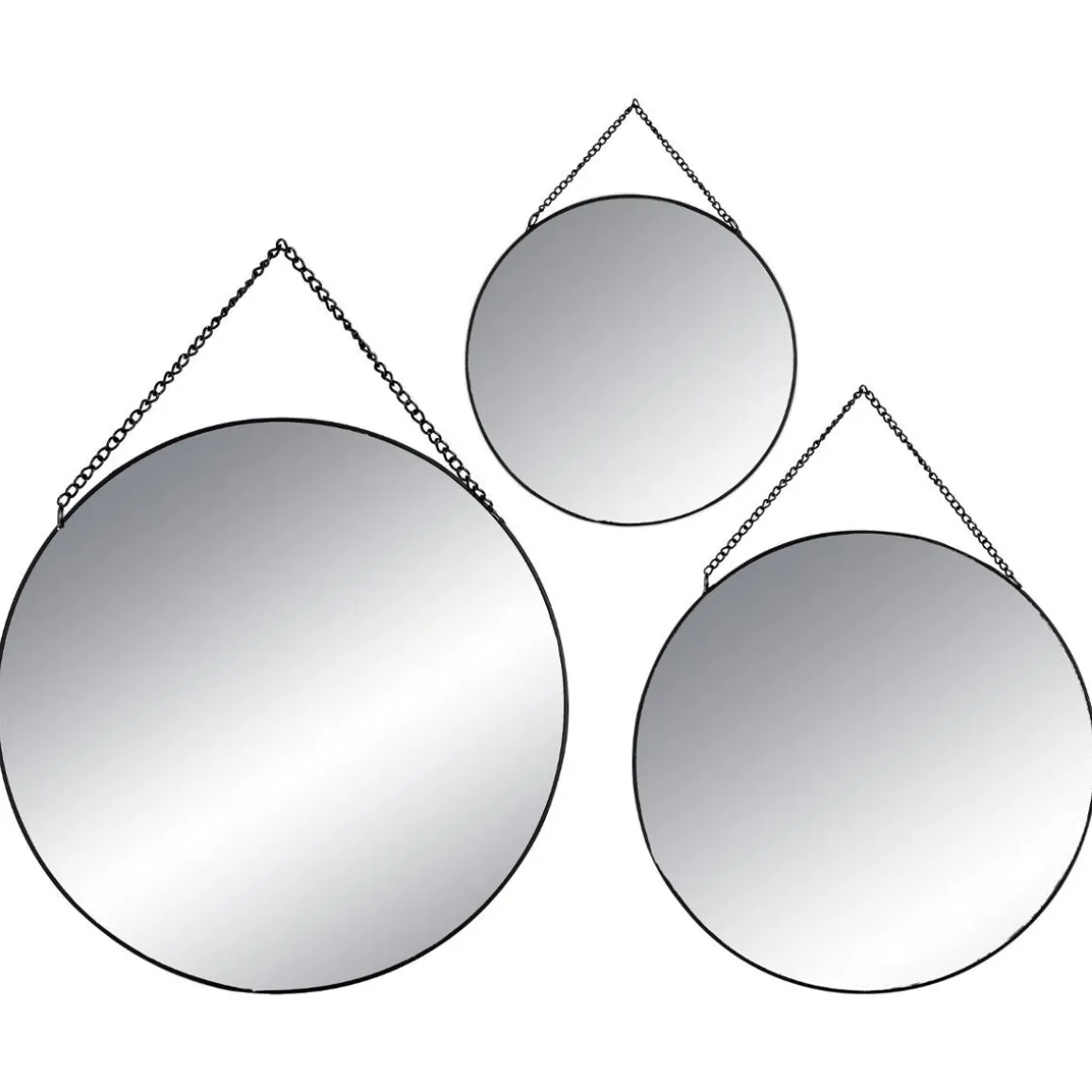 Set de 3 miroirs ronds "Leny"