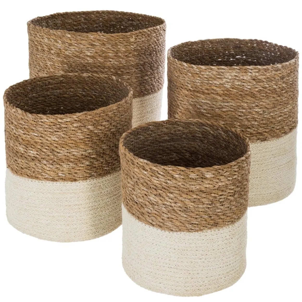 Set de 4 paniers jute
