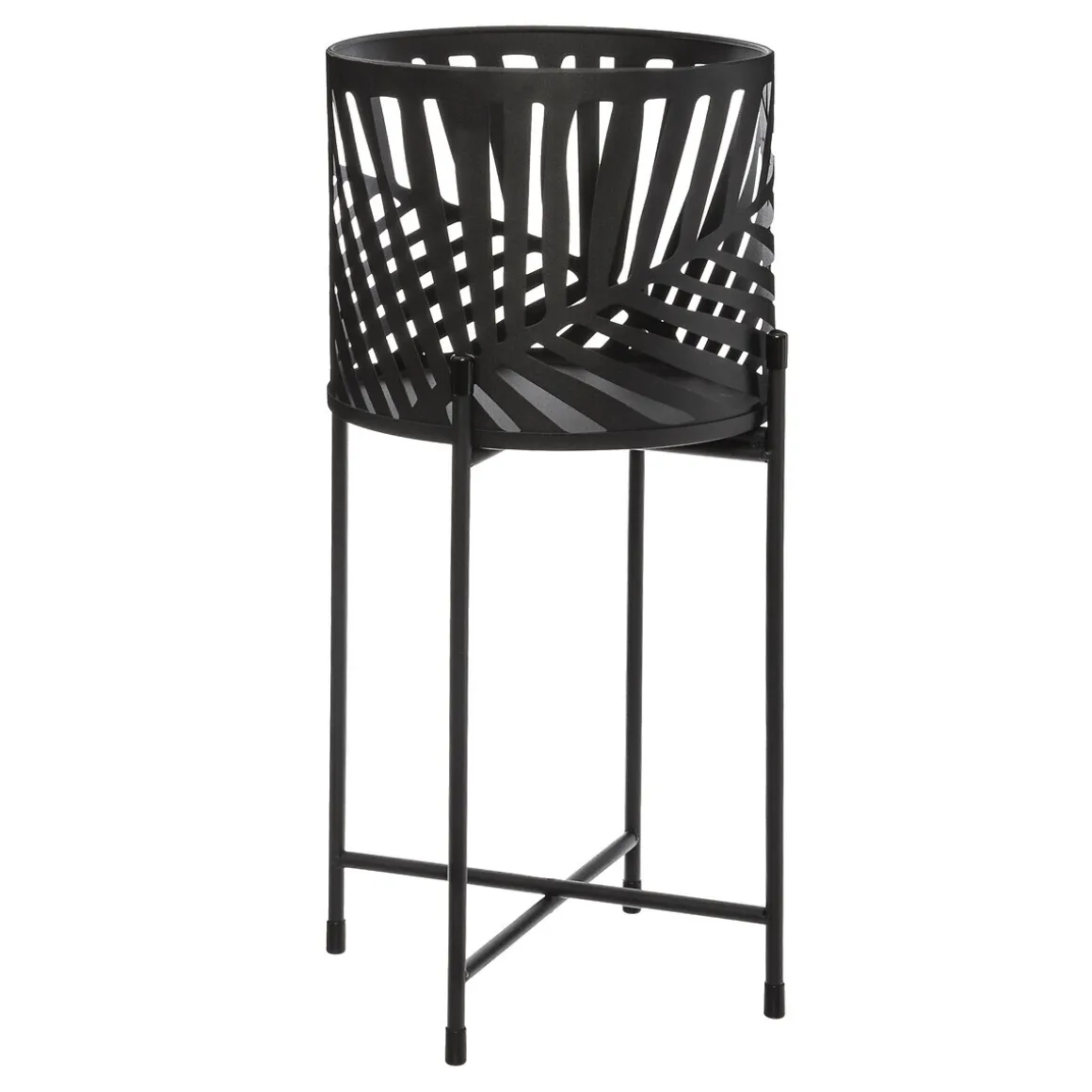 Set de 2 pots avec support "Feuilles"