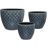 Set de 3 pots "Fleurs"