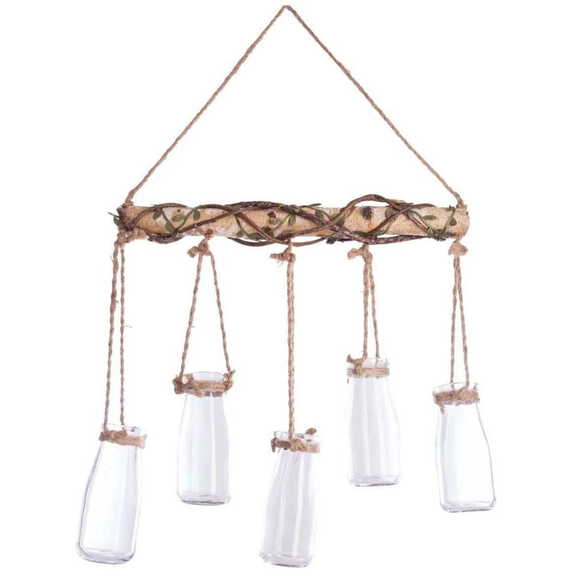 Set de 5 soliflores suspendus, verre