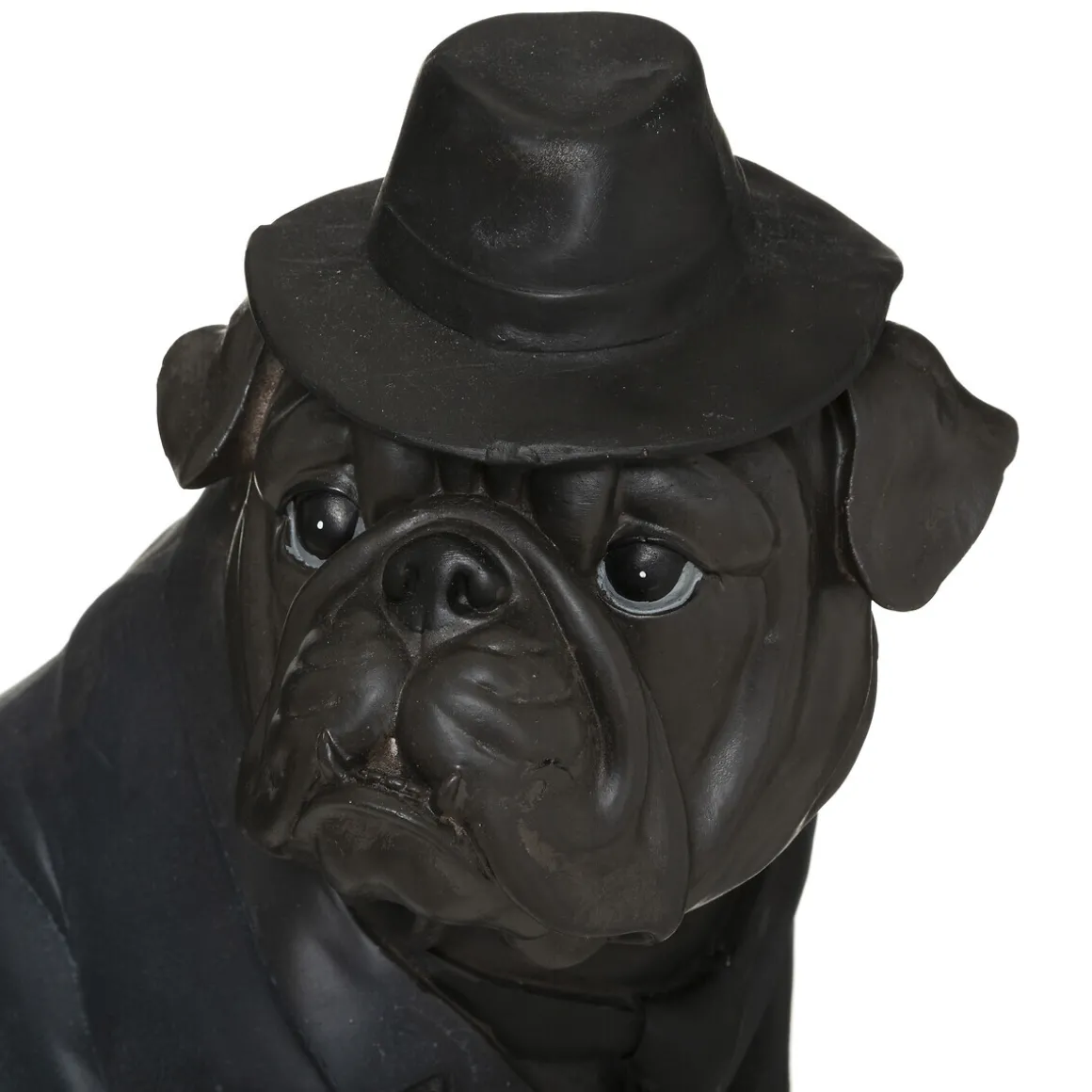 Statuette chien assis chapeau